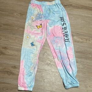 90s Baby tye dye pajama pants size L